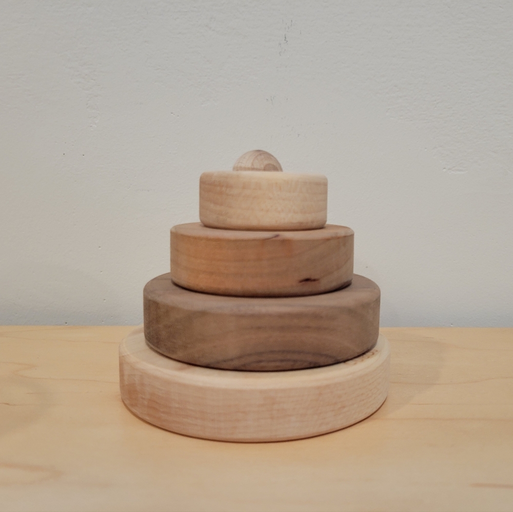 Cubos wooden stacking ring toy